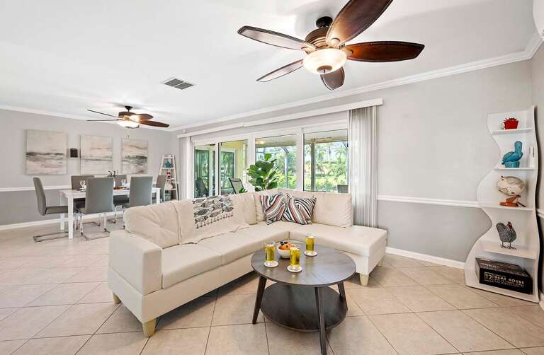 Living Room Open to Dining Space