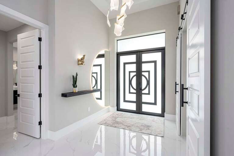 Entrance and Foyer with Double Glass Doors