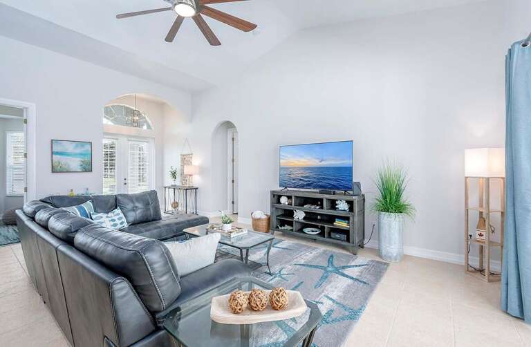 Comfortable Furnishings in the Living Room with SmartTV