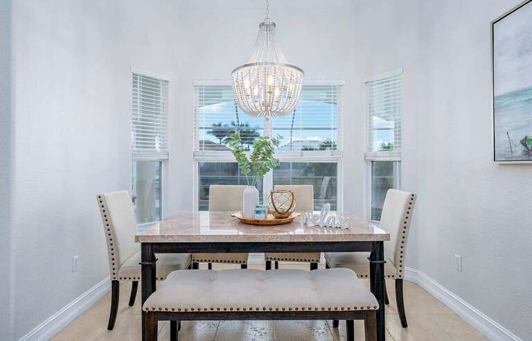 Formal Dining Area with Views of the Pool Area