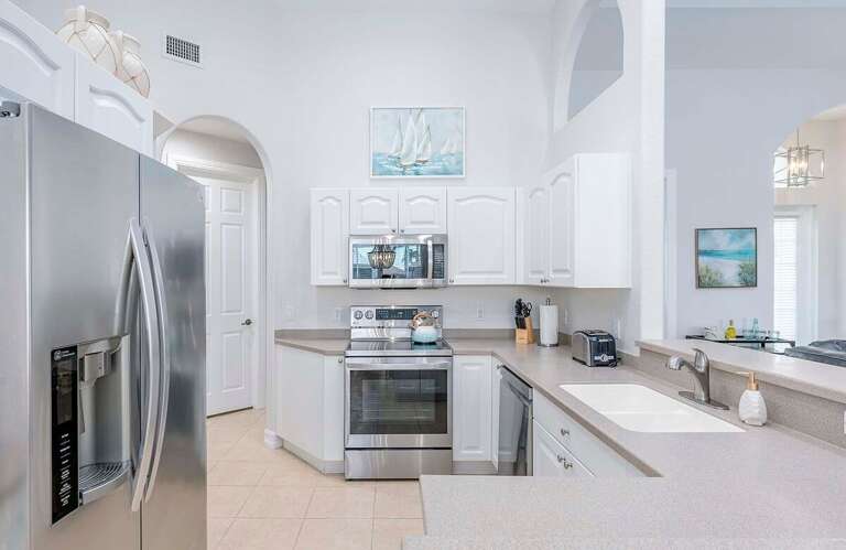 The Kitchen Features Stainless Steel Appliances