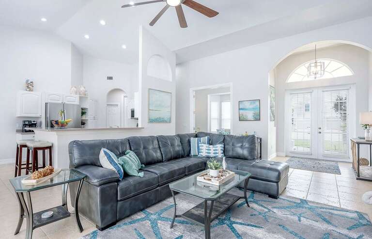 Open Floor Plan Covering Living Room and Kitchen