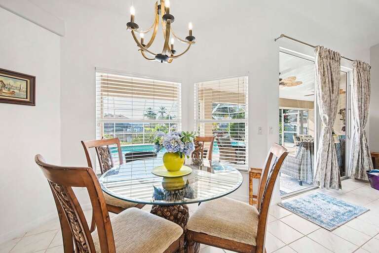 High Top Eating Nook with Views of the Pool and Lanai