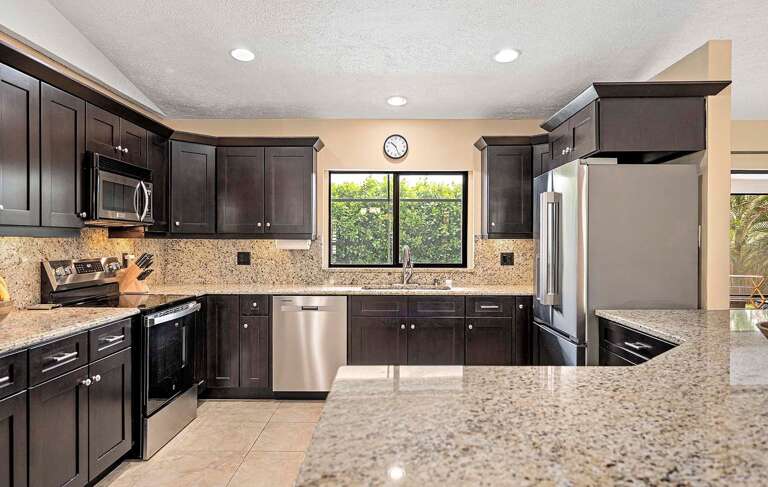 Large Kitchen with Stainless Appliances