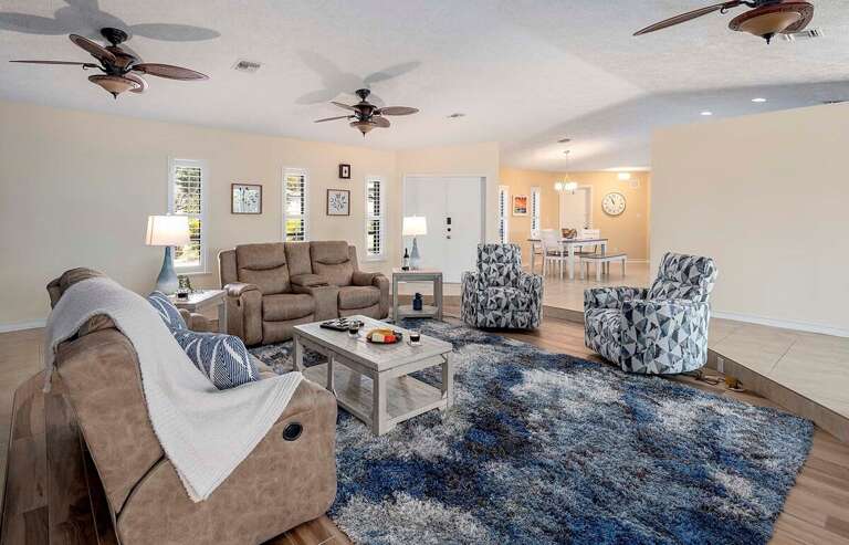Living Room with Open Feel to Dining Area