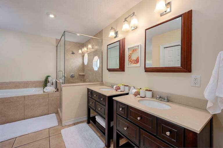 Main Bathroom with Dual Sinks