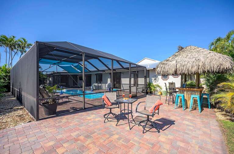 Outdoor Living Space and Tiki Hut