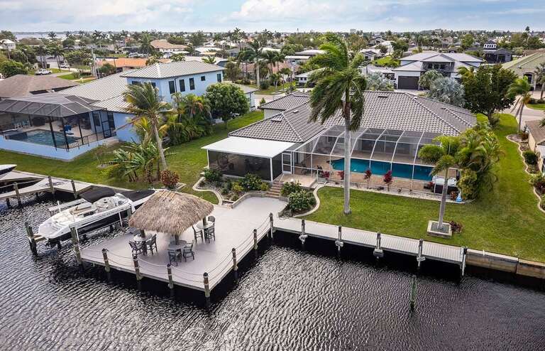 Bird Eye View of Palaco Grande Waterview of Dock and Home