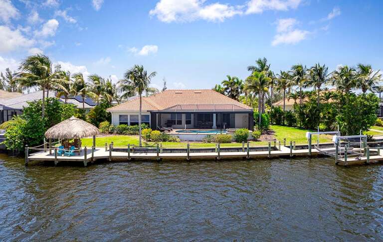 Back Yard with Wrap Around Dock for Boating and Fishing