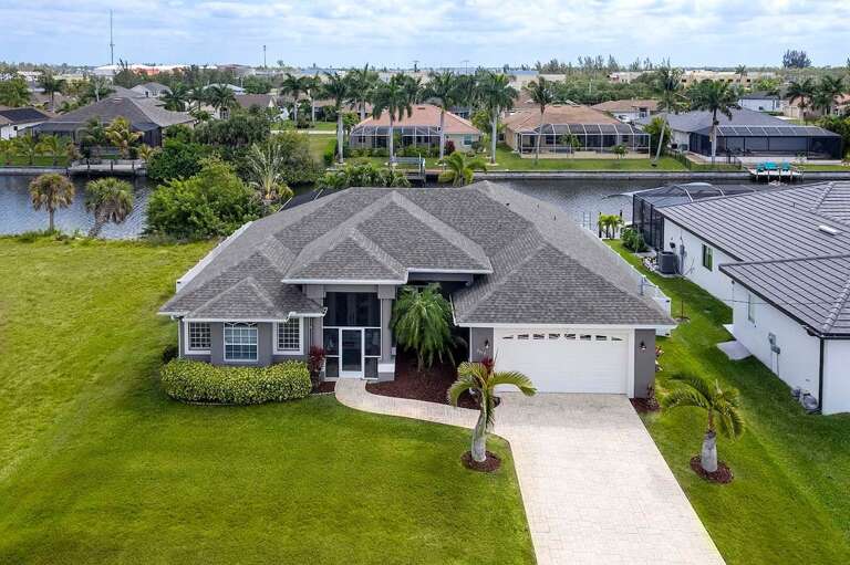 Bird Eye View of Villa Palm Garden