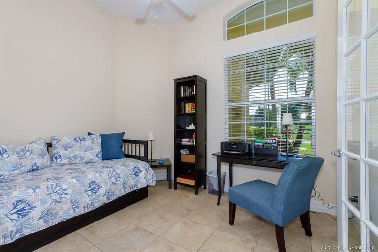 The Den features a Day Bed as well as an Office Desk