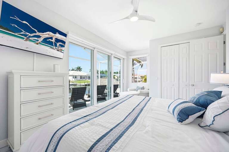 View from the Second King Bedroom with Lots of Light and Access to the Patio
