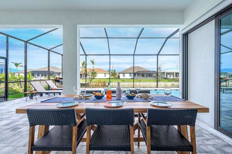 Al Fresco Dining Area with Pool Views