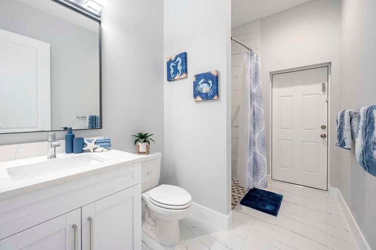 Guest Bathroom /Pool Bathroom next to the Twin Bedroom