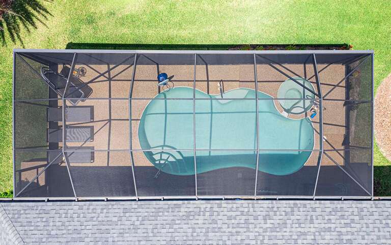 Aerial View of the Pool Area