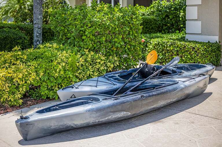 Kayaks are Available to Explore the Canals and Waterways (Use at Your Own Risk)