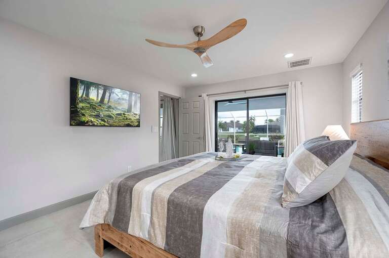 Main King Bedroom with Patio Walk Out