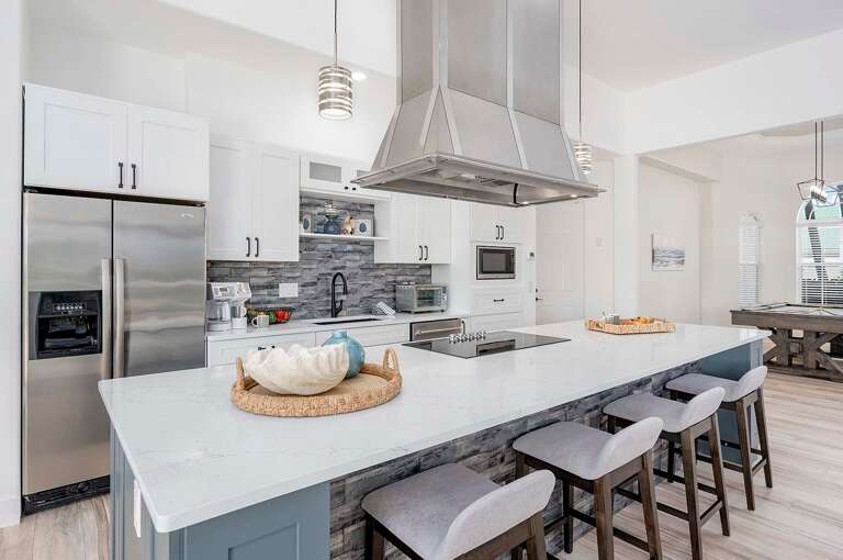 Kitchen with Large Center Island and Seating for 4