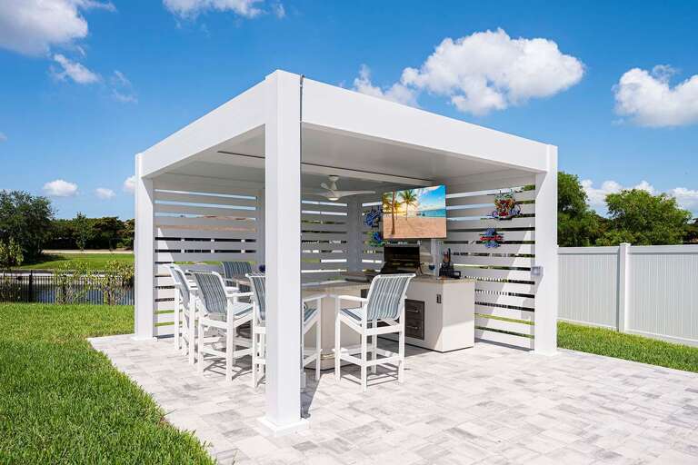 Welcome to Your Outdoor Gazebo with Built in BBQ and Additional Hang out Space
