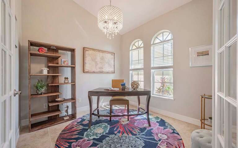 Den with Garden View and French Doors