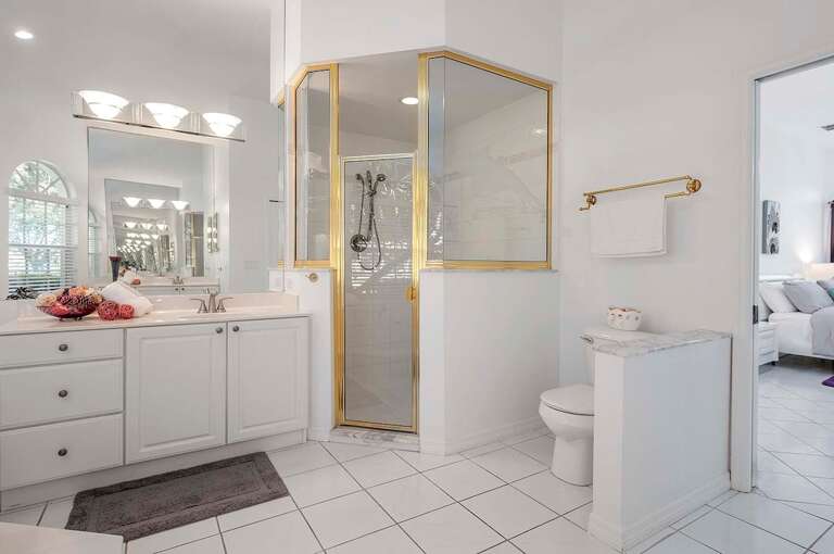 Walk in Shower in Main Bathroom