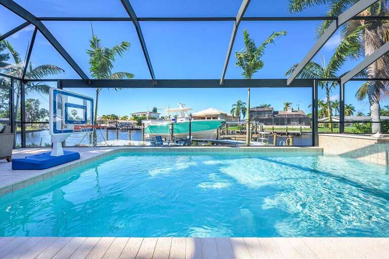 View of the Swimming Pool and Boat Dock