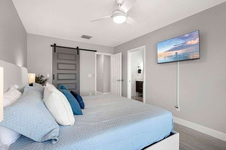 King Bedroom with TV offering Streaming Services