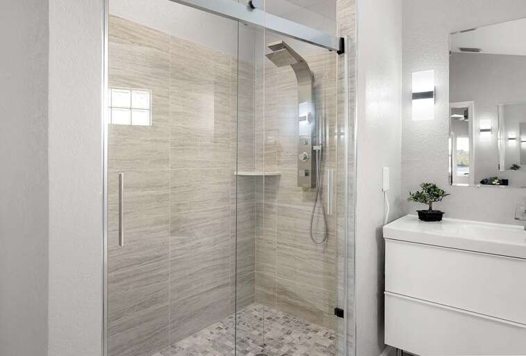 Large Shower in Main Bathroom