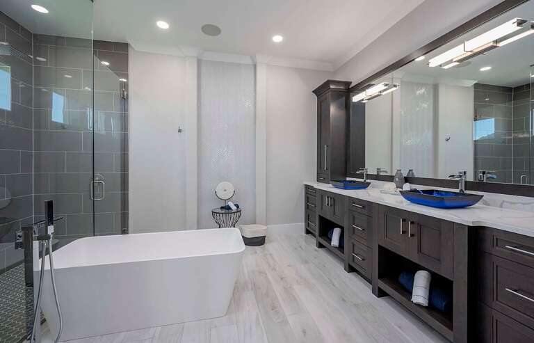 Main Bathroom with Dual Sinks