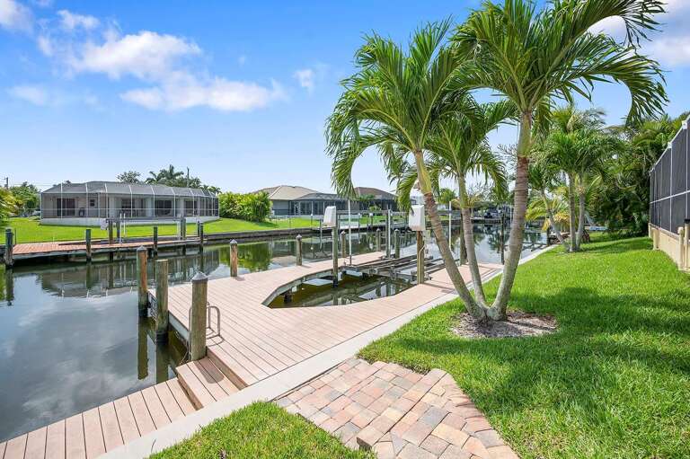 Backyard and Walkway to Dock