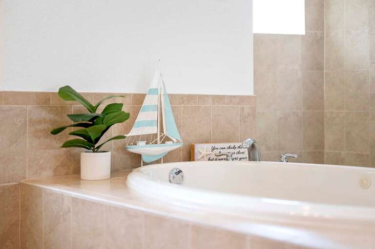 Take A Bubble Bath in this Large Garden Tub