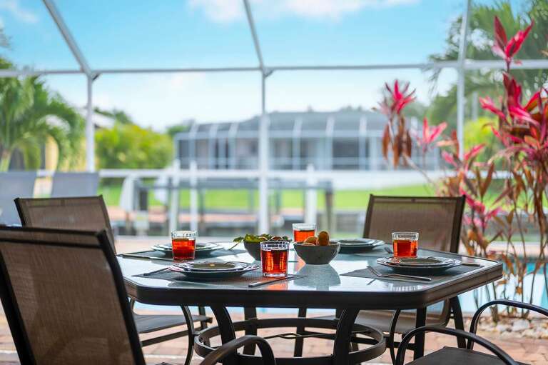 Enjoy Your Meals on the Outdoor Covered Lanai