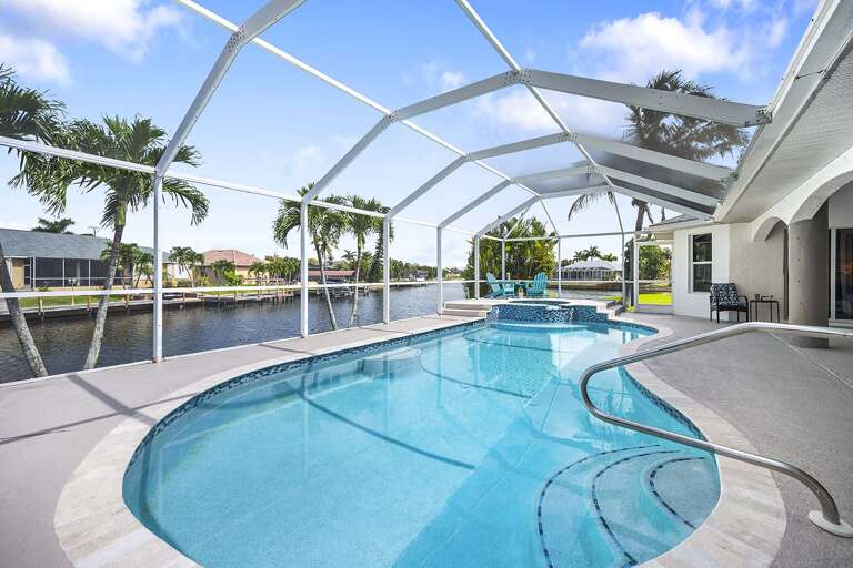 South Western Facing Pool and Spa with Lots of Sun Exposure