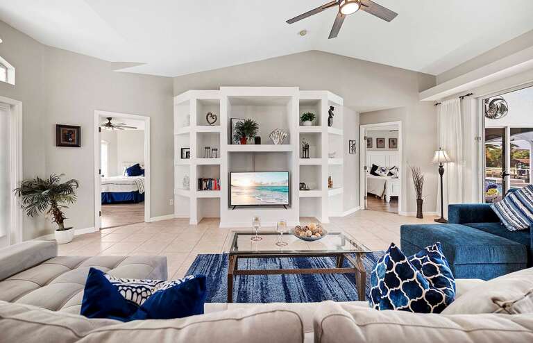 Split Floor Plan with Living in the Center and Bedrooms on Each Side of the Home