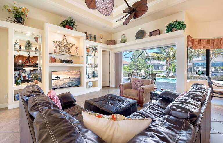 Main Living Room with Built in Entertainment Center