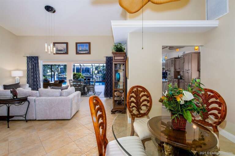 Formal Living Room and Dining Room with Access to the Kitchen