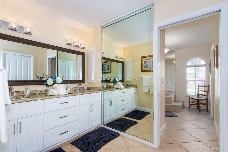 Main Bathroom with Dual Sinks