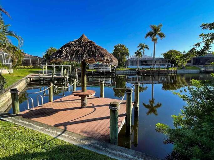 Dock with Tiki Hut