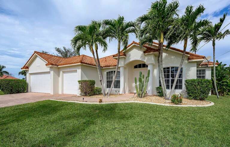 Front Elevation with Three Car Garage