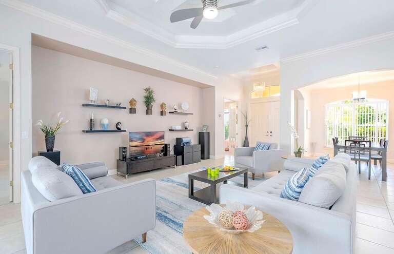 Open Living Space with Dining Area and Living Area being open to Kitchen