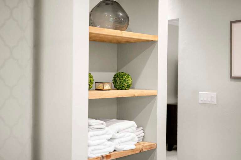Open Storage in Main Bathroom