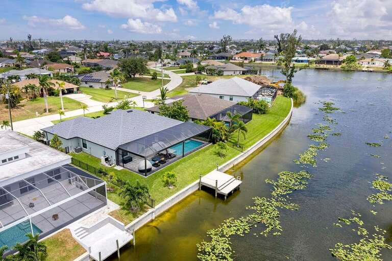 Aerial View of  the Freshwater Canal and Waterway