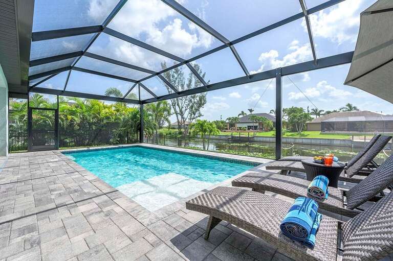 Eastern Facing Pool Area Lounges  Invite You to Soak Up The Sun