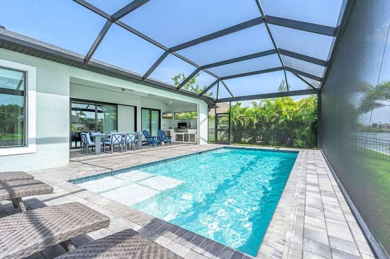 The Pool Offers A Sun Ledge and a Shallow and Deep Side