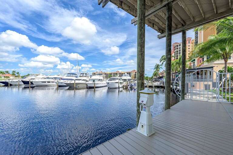 Covered Dock Where you Can Fish or Dock a Boat Bring your Own or Rent and Access the Lower King Bedroom Suite.