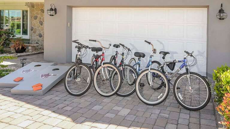 Bicycles and Corn Hole for your Entertainment