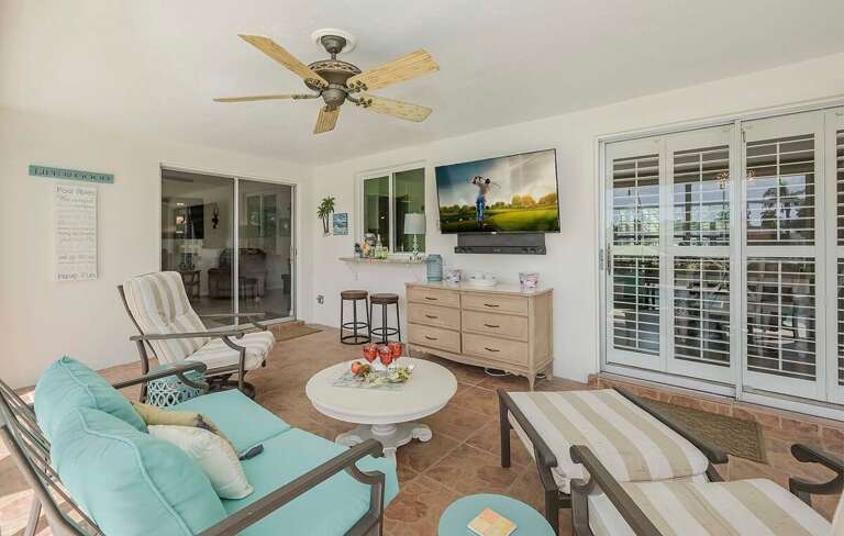Outdoor Lounge with TV