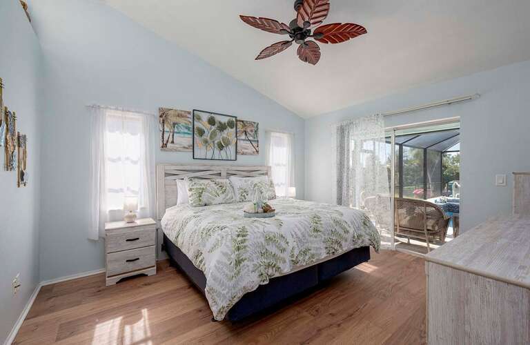 King Bedroom Suite with Patio Access