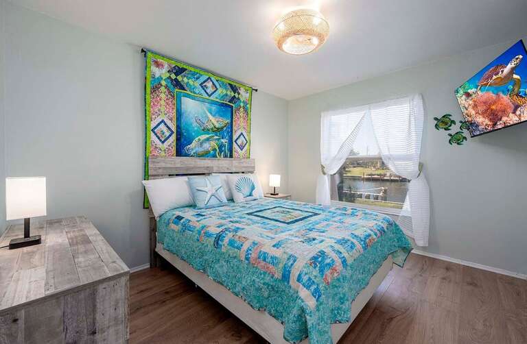 Second Queen Bedroom with Canal View and TV
