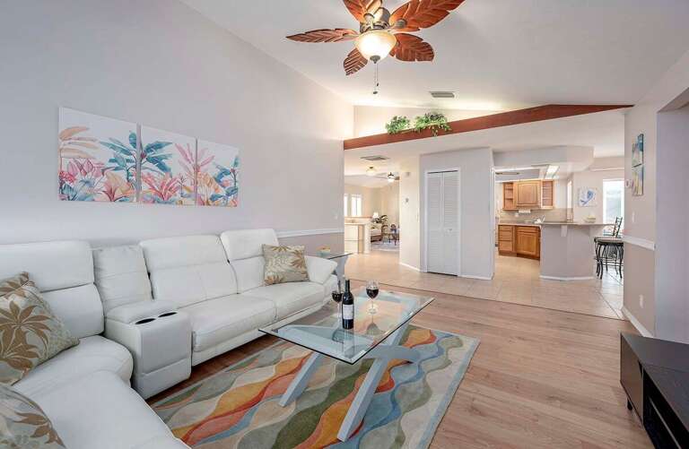 Split Floor Plan with Living Room being close to the Kitchen